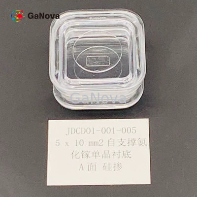 5*10mm2 A-face Niedomieszkowany wolnostojący monokrystaliczny substrat GaN typu n Rezystywność &lt; 0,05 Ω·cm Urządzenie zasilające/laser